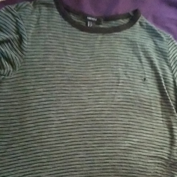 Green Striped Forever 21 Top - Picture 4 of 4